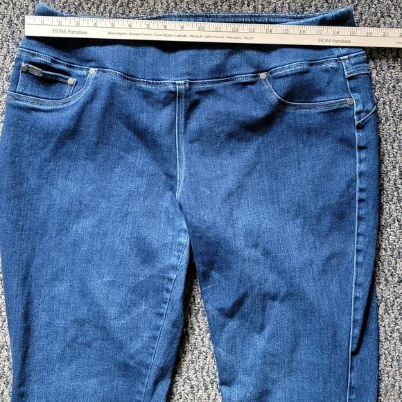 DG2 by Diane Gilman Dark Wash Stretch Jeggings Size 1X - Picture 5 of 9